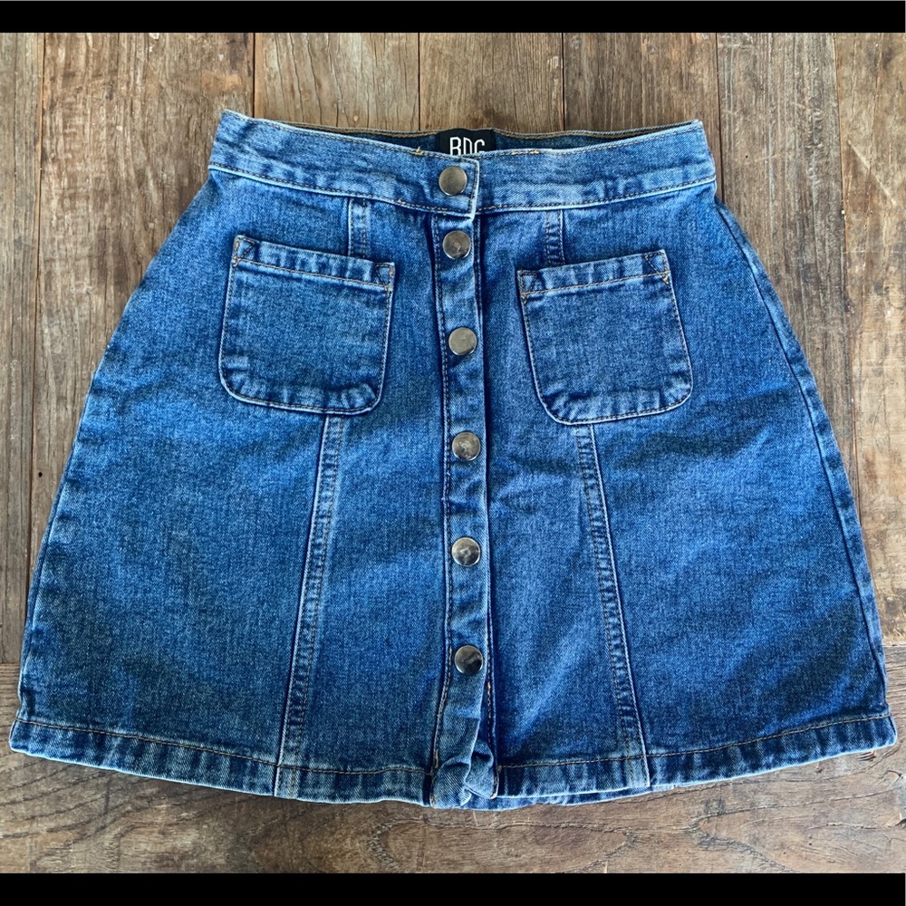 BDG Denim snap up skirt